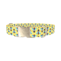 Stylized Bee Dog Collar - metal silver