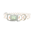 Rainbow Pattern Dog Collar - plastic silver