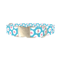 Easter Egg Heart Dog Collar - metal silver