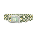 Floral Daisy Dog Collar - plastic silver