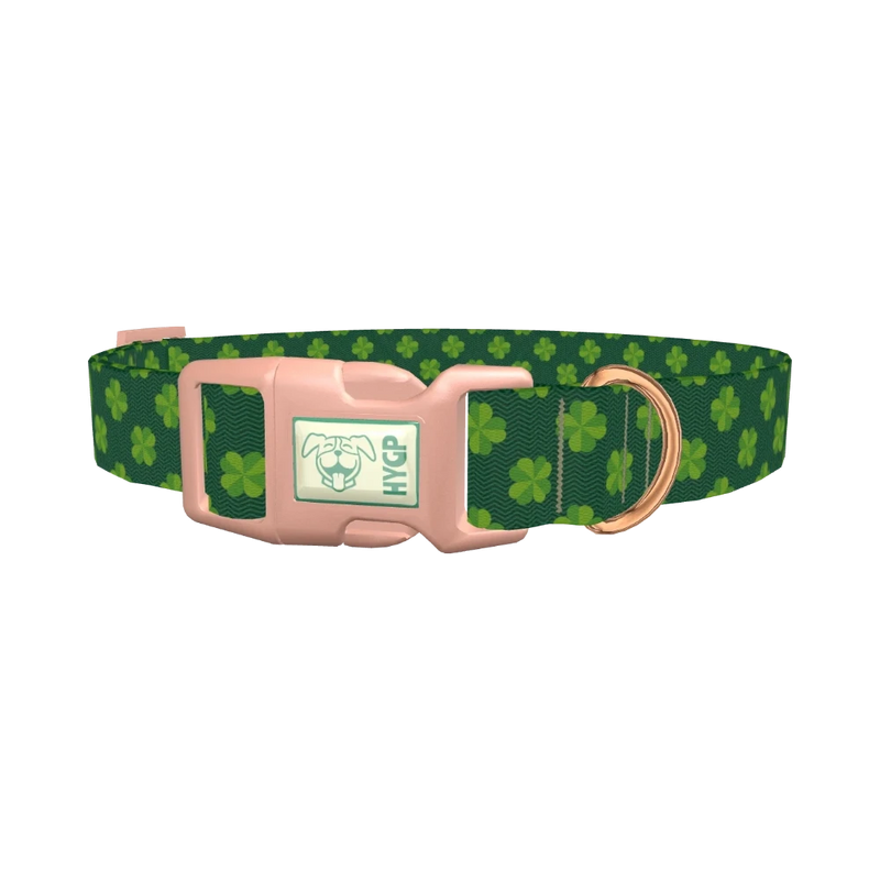 Chevron Clover Dog Collar - plastic rose gold