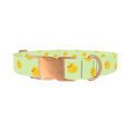 Rubber Duckies Dog Collar - metal rose gold