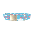 Cloud Phrase Dog Collar - metal silver
