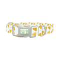 Floral Leaf Dog Collar - plastic silver