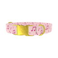 Musical Note Dog Collar - metal gold