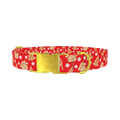 Gingerbread Reindeer Dog Collar - metal gold