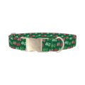 Christmas HoHo Dog Collar - metal silver