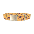 Western Desert Horse Dog Collar - metal silver