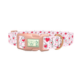 Heart Sunglasses Dog Collar - plastic rose gold