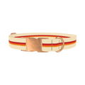 Retro Geometric Dog Collar - metal rose gold