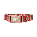 Tribal Geometric Dog Collar - plastic rose gold