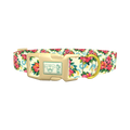 Tropical Hibiscus Dog Collar - plastic gold