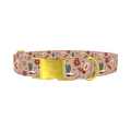 Christmas Poinsettia Dog Collar - metal gold