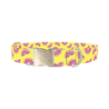 Grapefruit Slice Dog Collar - metal silver