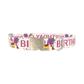 Birthday Celebration Dog Collar - metal silver