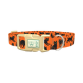 Halloween Black Cat Dog Collar - plastic gold