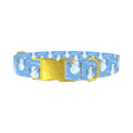 Christmas Snowman Dog Collar - metal gold