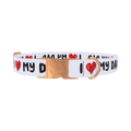 I Love My Dad Dog Collar - metal rose gold