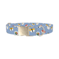 Blue Sushi Roll Dog Collar - metal silver