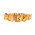 Mushroom Floral Dog Collar - metal rose gold