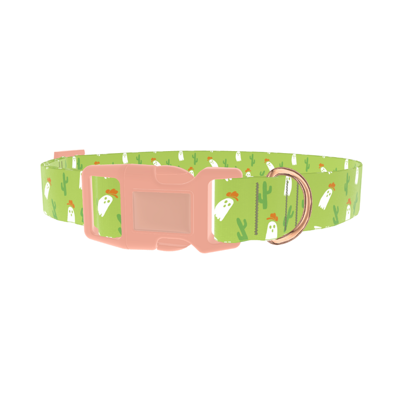 Western Ghost Dog Collar - plastic rose gold