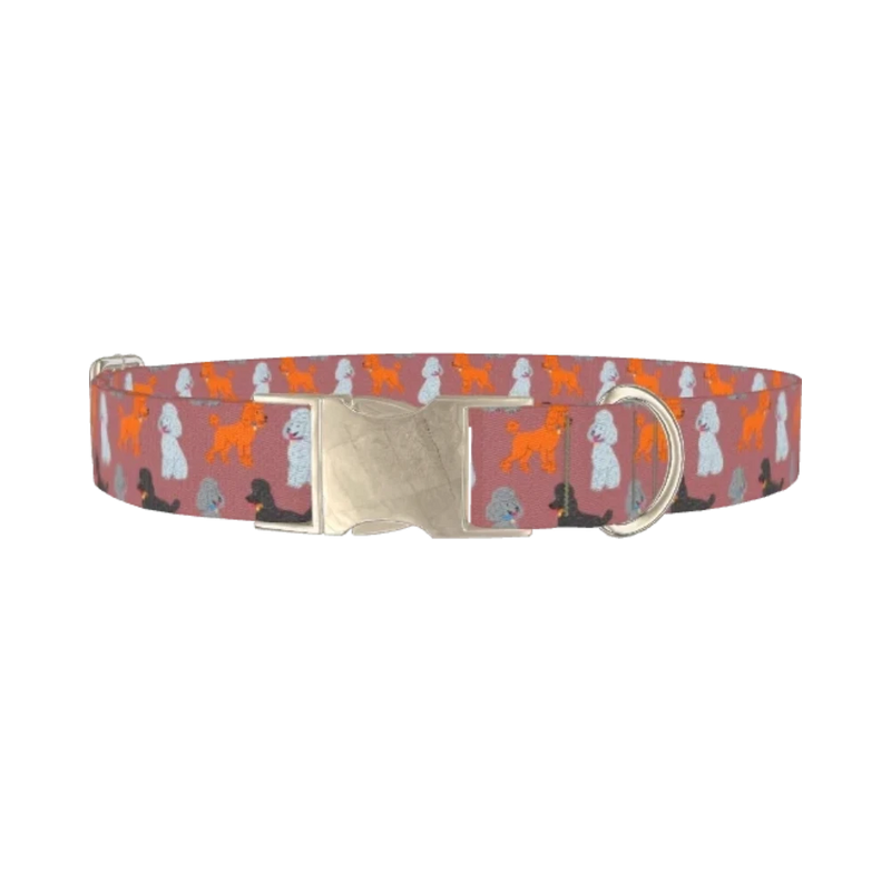 Poodle Dog Collar - metal silver