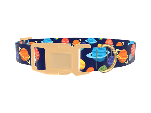 Space Planets Dog Collar