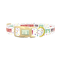 Birthday Confetti Dog Collar - plastic gold