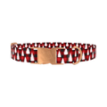 Christmas Plaid Dog Collar - metal rose gold