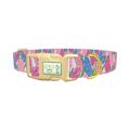 Floral Hyacinth Dog Collar - plastic gold