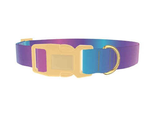 Blue Pink Ombre Dog Collar