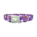 Halloween Moon Dog Collar - plastic silver