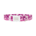 Pink Digital Camo Dog Collar - plastic silver