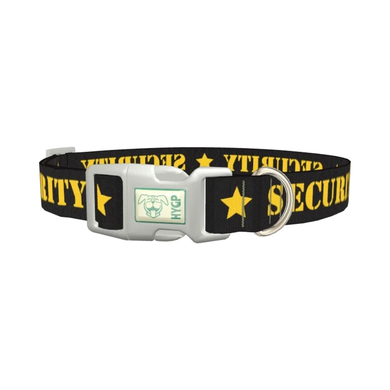 Security Star Dog Collar - plastic silver