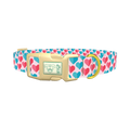 Geometric Colorful Heart Dog Collar - plastic gold