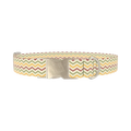 Geometric Chevron Dog Collar - metal silver
