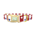 Bicolor Star Dog Collar - plastic gold