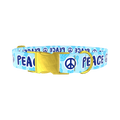 Peace Symbol Dog Collar - metal rose gold