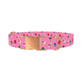 Insect Pattern Dog Collar - metal rose gold