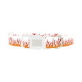 Red Flame Dog Collar - plastic silver