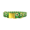 Pot of Gold Shamrock Dog Collar - metal rose gold
