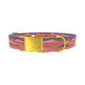 Sunset Ocean Dog Collar - metal gold