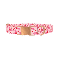 Pink Holly Berry Dog Collar - metal rose gold