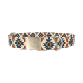 Tribal Star Pattern Dog Collar - metal silver