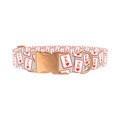 Playing Card Dog Collar - metal rose gold