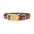 Flaming Basketball Dog Collar - plastic gold