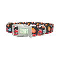 Flaming Basketball Dog Collar - plastic silver