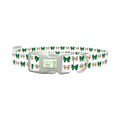 Irish Bow Pattern Dog Collar - plastic silver