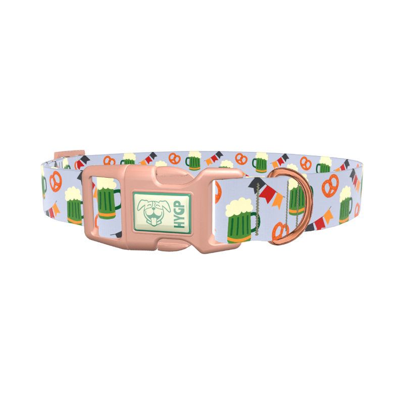 Oktoberfest Dog Collar - plastic gold