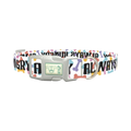 Bone Pattern Dog Collar - plastic silver